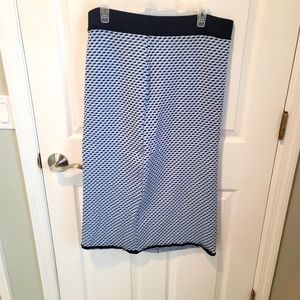 Eva Mendes NY&Co Navy Plaid Skirt